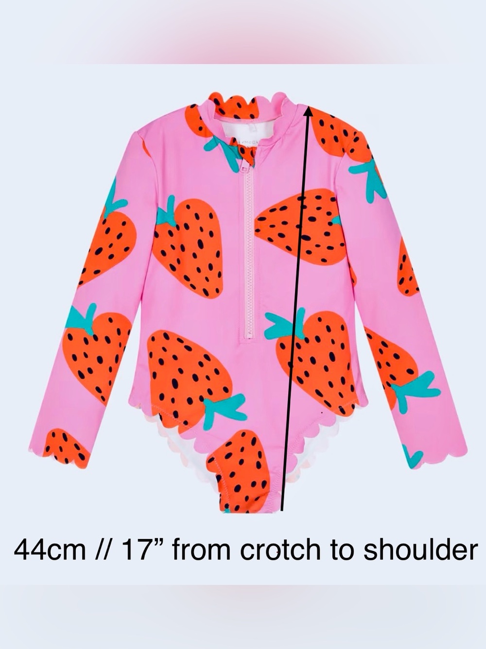 Stella McCartney Kids UPF50+ Size 4 Strawberry-Print Long-Sleeve Swimsuit